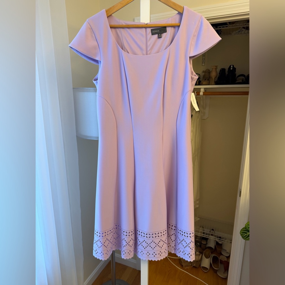 Donna Ricco Lilac Midi Dress